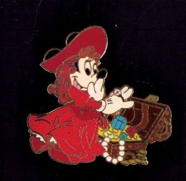 Disney Minnie Mouse Pirates of the Caribbean LE Redhead with Treasure pin