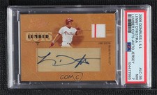 2005 Donruss Leather & Lumber Cuts Jersey 61/128 Lenny Dykstra PSA 7 Auto 1k2s