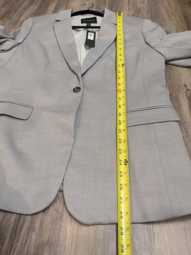 Banana Republic Wool Blend Career Long & Lean One Button Blazer Jacket Women 14 - Picture 10 of 12