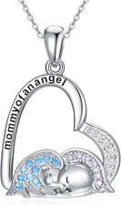 Mommy of Angel Necklaces Sterling Silver Miscarriage Gifts for Mother Infant Los