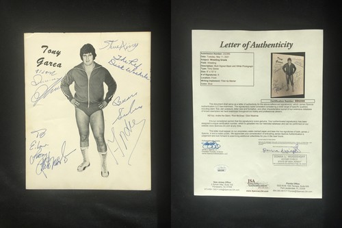 Andre the Giant, Rick McGraw + 4 others - Autographed Signed Photo - JSA Letter