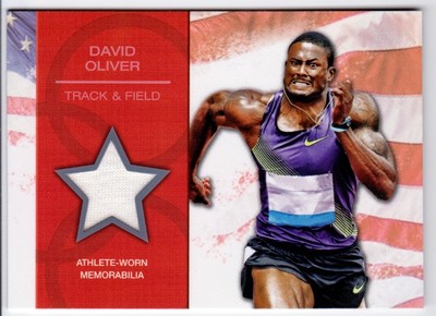 David Oliver 2012 Topps US Olympic Team Olympic Games Athlete-Worn RELIC #OR-DO