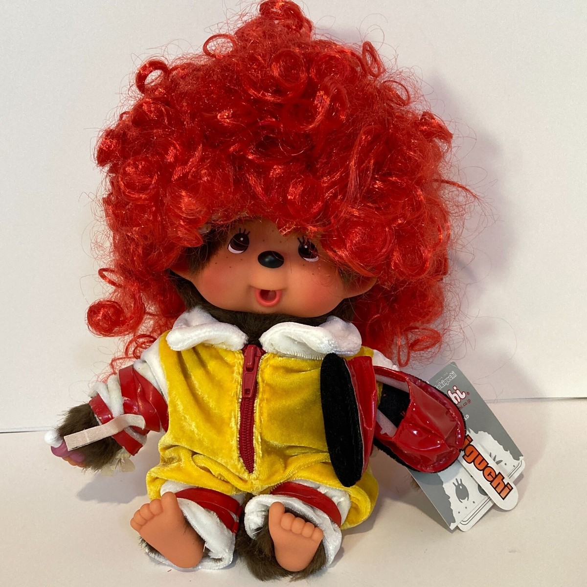 Monchhichi Ronald McDonald Red Yellow Clown Doll Plush Toy