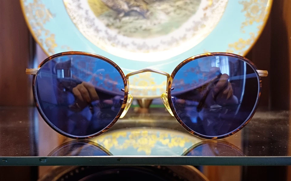 Gafas de sol GIORGIO ARMANI de 1990 hechas en Italia Mod Panto redondo Lennon Ozzy Foto 2 de 4