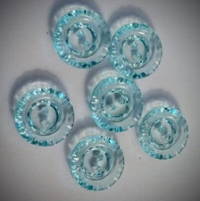5/8" 2-Hole 'Crystal' Light Green Craft/Clothing Buttons