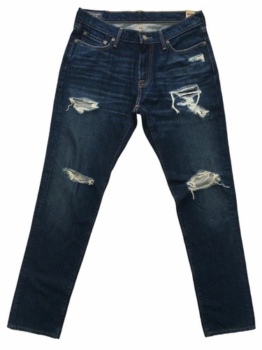 Uomo Abercrombie \u0026 Fitch Rustin Athletic Jeans Slim Fit-Taglia 28W x 30L-Blu  | eBay