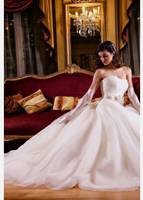 Claudine by Hollywood Dreams white Organza Wedding Dress