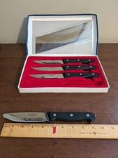 MONTEREY 4 piece 9.5" Long Stainless Steak Knives High Carbon Set. NIB