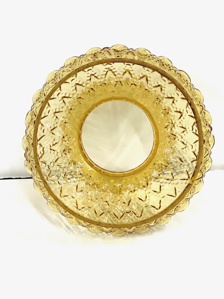 AMBER 6" x 5" STUDENT QUILTED Vintage LAMP Globe GLASSWARE Shade NEW 84111 - Image 3 of 4