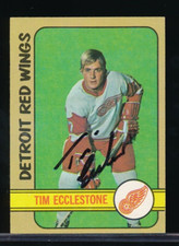 1972-73 Topps #33 Tim Ecclestone signed auto autograph centered clean card