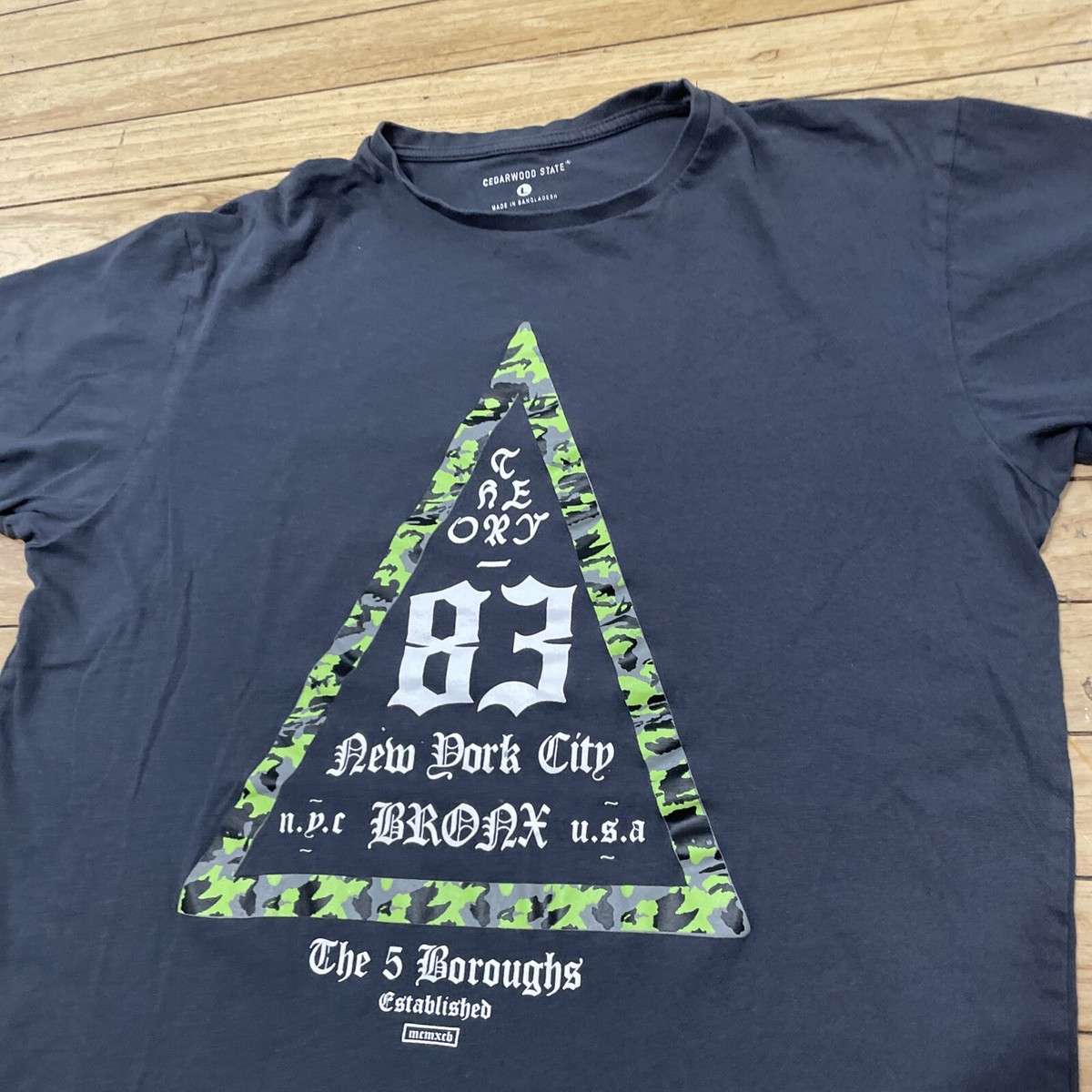 Cedarwood State Shirt Adult L NYC 83 Bronx Burroughs Cyber Cedarwood State Shirt Adult L NYC 83 Bronx Burroughs Cyber