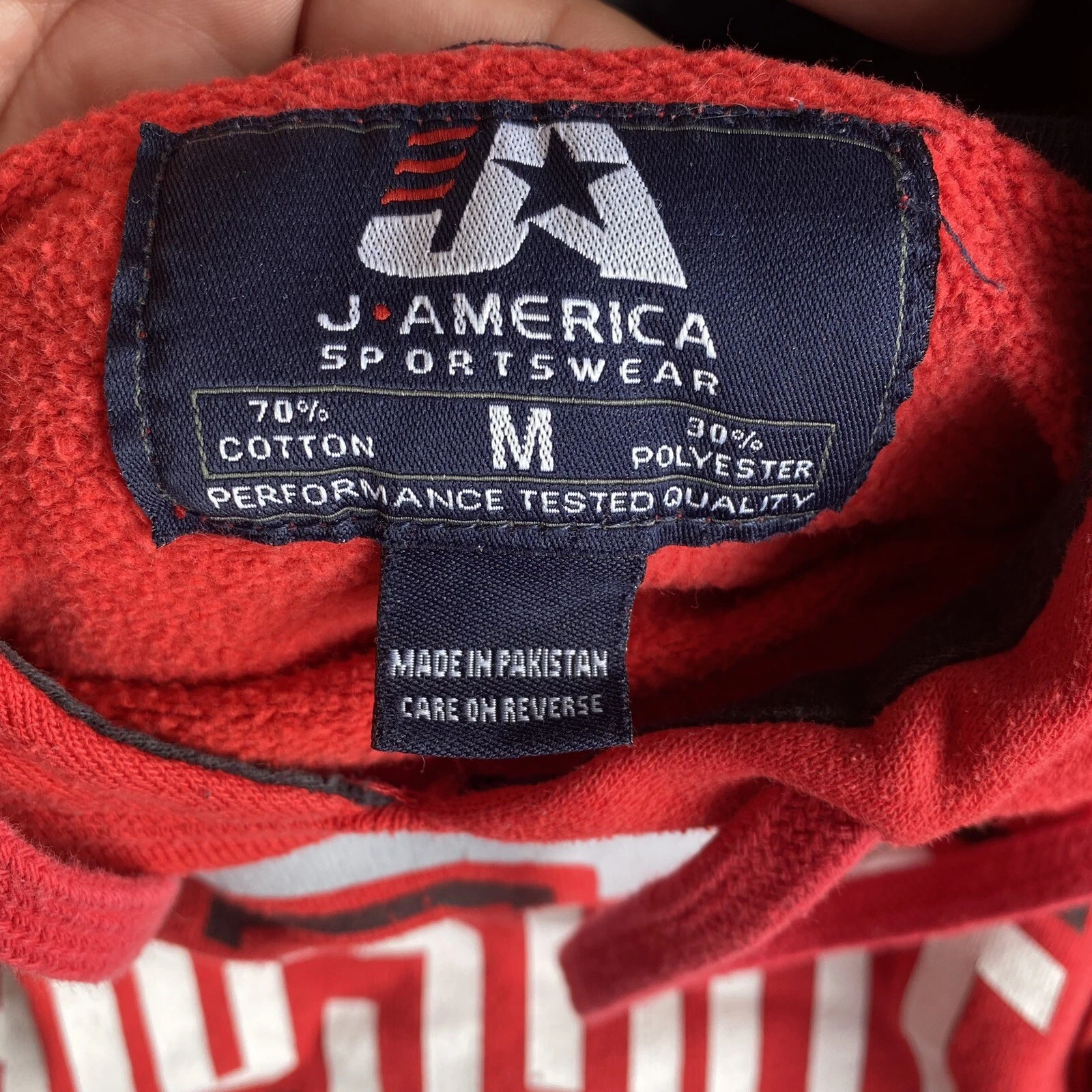 VETEMENTS Ohio State Buckeyes Felpa con Cappuccio Uomo Rosso Medio Pullover Felpa NCAA Team Apparel