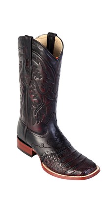 LOS ALTOS CHERRY GENUINE CAIMAN CROCODILE SQUARE TOE WESTERN COWBOY BOOT D