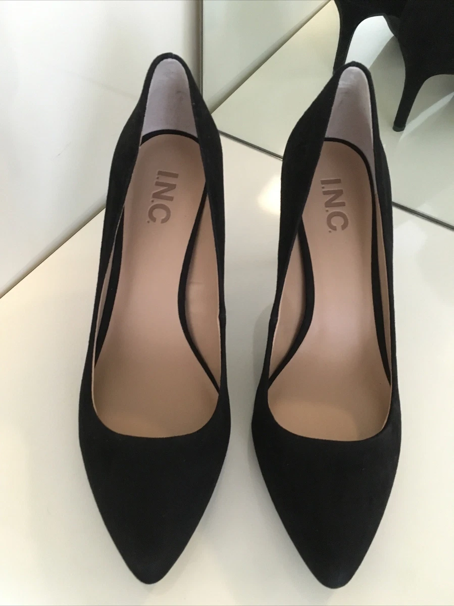 International Concepts Black Suede Pumps Shoes Brand New eBay