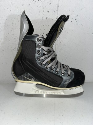 VTG Nike Air Quest Q4 Zoom Air Ice Hockey Skates Tuuk Custom Blades Black 6.5 US