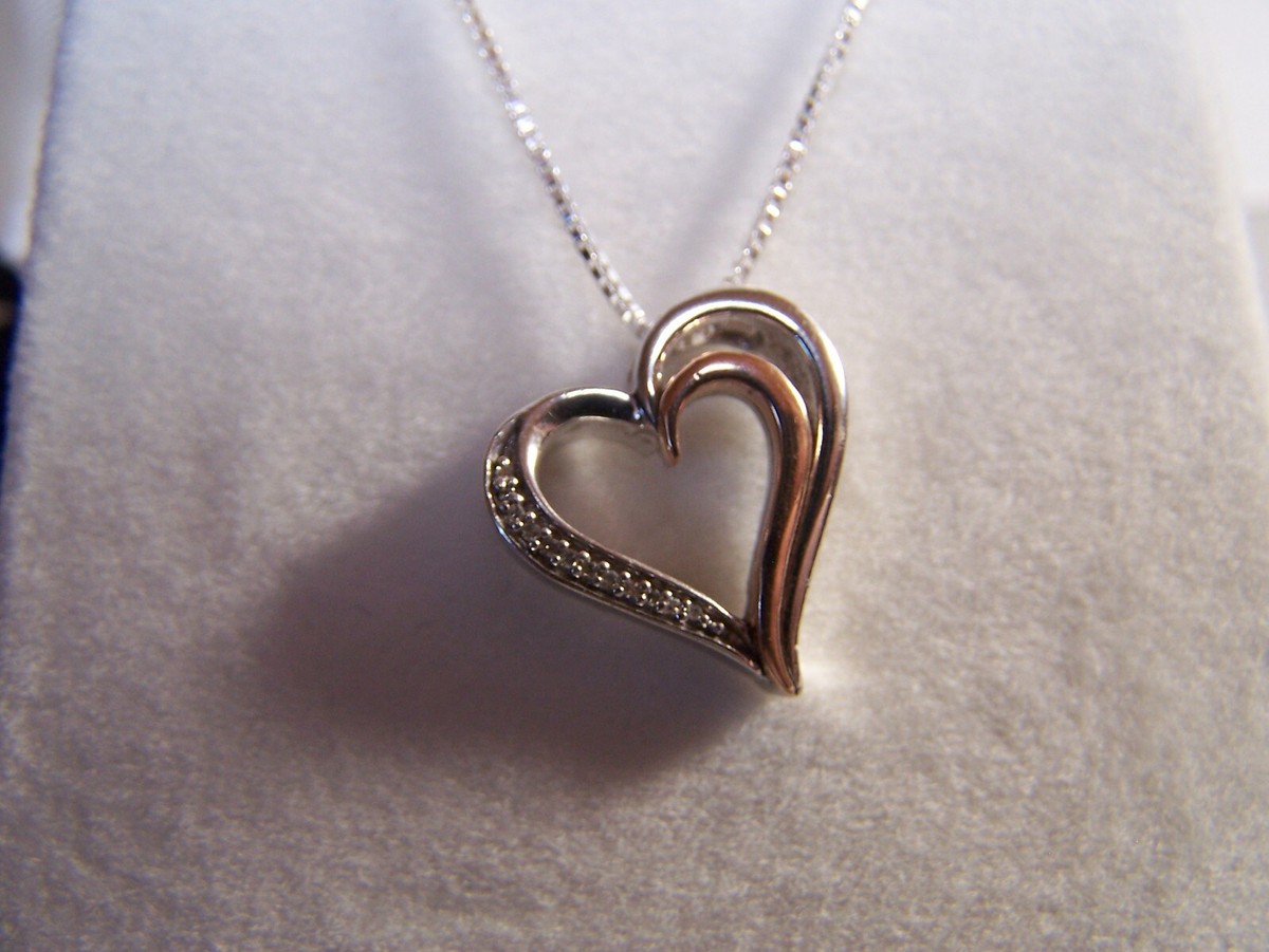 Double Heart Zales Tilted Heart Necklace Zales Vera Wang Kindred - Main Image