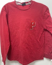 POLO RALPH LAUREN YOUTH Unisex T-Shirt Tee Shirt Medium 10/12 Long Sleeve Red