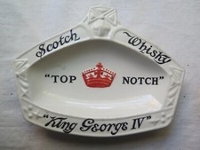 KING GEORGE IV TOP NOTCH SCOTCH WHISKY CHINA CHANGE TRAY c1912 