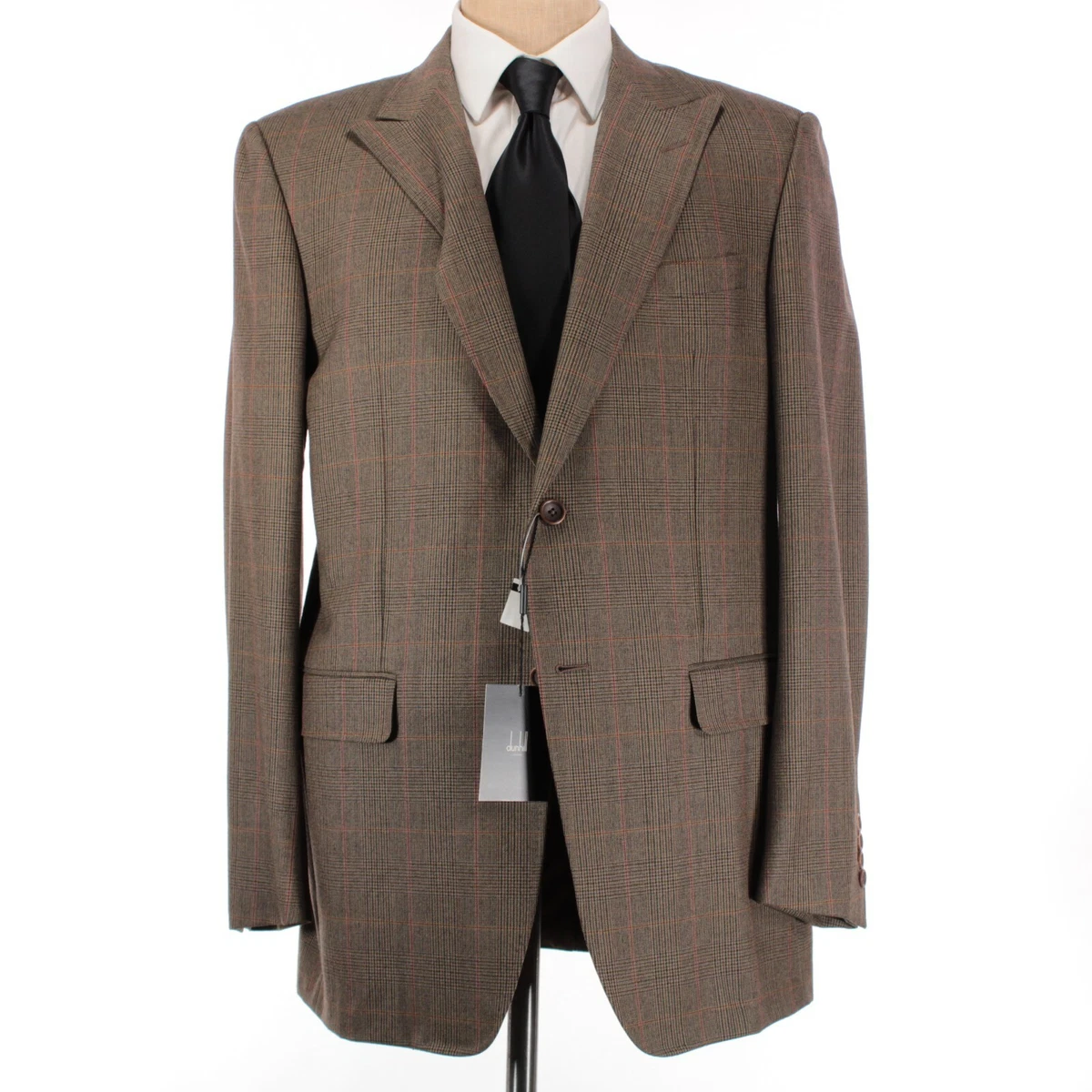 Dunhill NWT 100 Wool Sport Coat Size 54R US 44 in Browns Blues