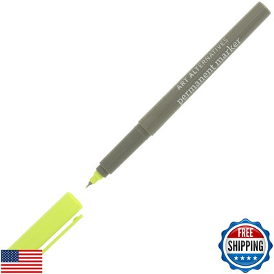 Art Alternatives Permanent Marker, Extra-Fine, Chartreuse - 1.2mm Felt Nib - 