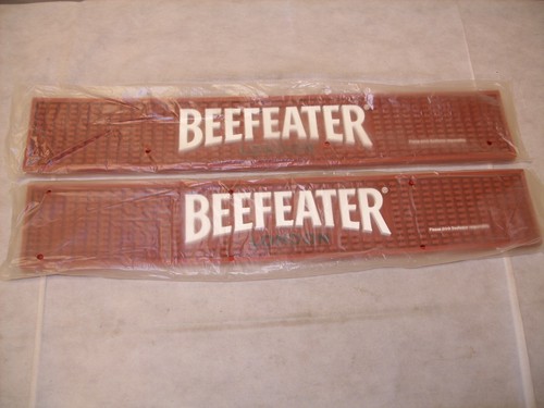 (2) Beefeater English Gin - Promo Branded Rubber Bar Rail Spill Mat - NEW - Picture 2 of 6
