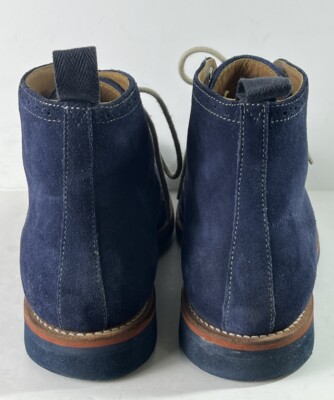 Grenson Suede Brogue Lace Up Boots Stitched Blue Men US 8 / UK 7