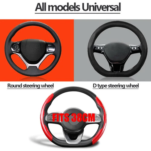 Carbon Fiber Red Car Steering Wheel Booster Cover Accessories For Mercedes-Benz - Bild 11 von 20