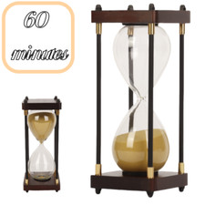 Sand Timer 60 Minutes Vintage Wood Framed Decorative Hourglass for Office,Home