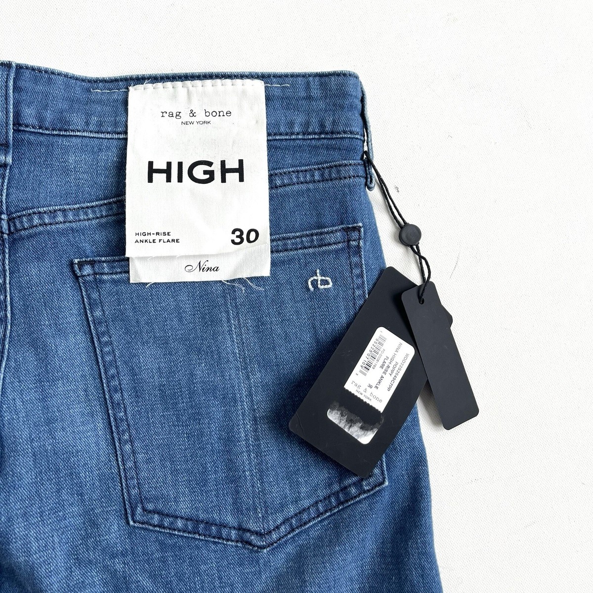 NEW Rag & Bone Nina High Rise Ankle Flare in Poppy Medium