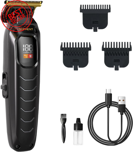 SUPRENT Hair Trimmer – Cordless, Zero-Gap, LED, Titanium Blades, Home Use - Picture 10 of 12
