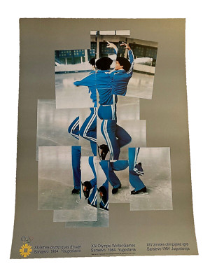 David Hockney The Skater (Official 1984 Sarajevo Winter Olympics Poster) 1984