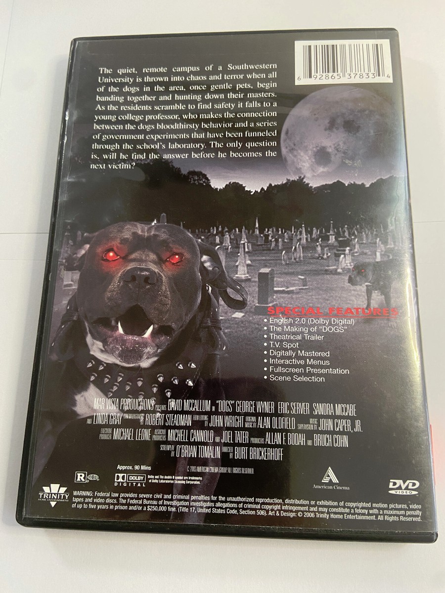 DOGS - DAVID MCCALLUM LINDA GRAY GEORGE WYNER - USED DVD MOVIE