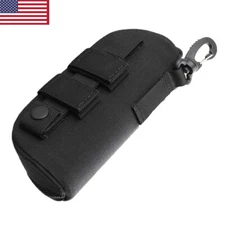 Tactical Molle Glasses Case Sunglasses Pouch Eyeglasses Box with Carabiner Hook