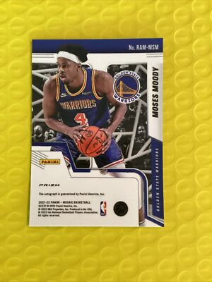MOSES MOODY 2021-22 Panini Mosaic Prizm Rookie Auto Autograph #RAM 
