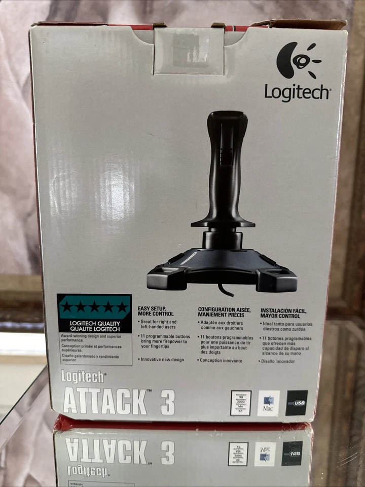2005 Logitech Attack 3 (963291-0403) USB Joystick For PC & Mac - Image 4 of 4