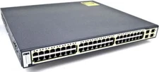 Cisco WS-C3750-48PS-S 48-Port 10/100 POE Switch Layer 3 ipservices 3750-48PS-E