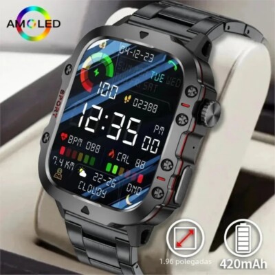 Wasserdichte Bluetooth Anruf Fitness Männer Herzfrequenz Smart Watch für Android IOS