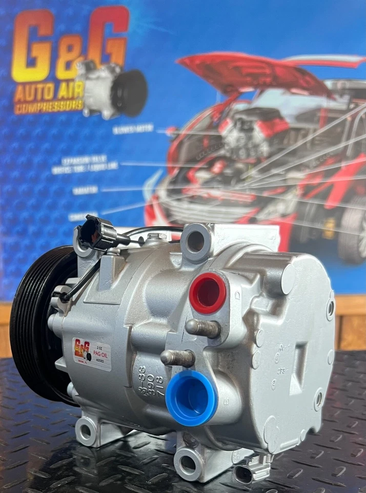 COMPRESOR AIRE ACONDICIONADO AJUSTE INFINITI FX45 03-08, M45 03-04, Q45 03-06, 67643 Foto 3 de 4