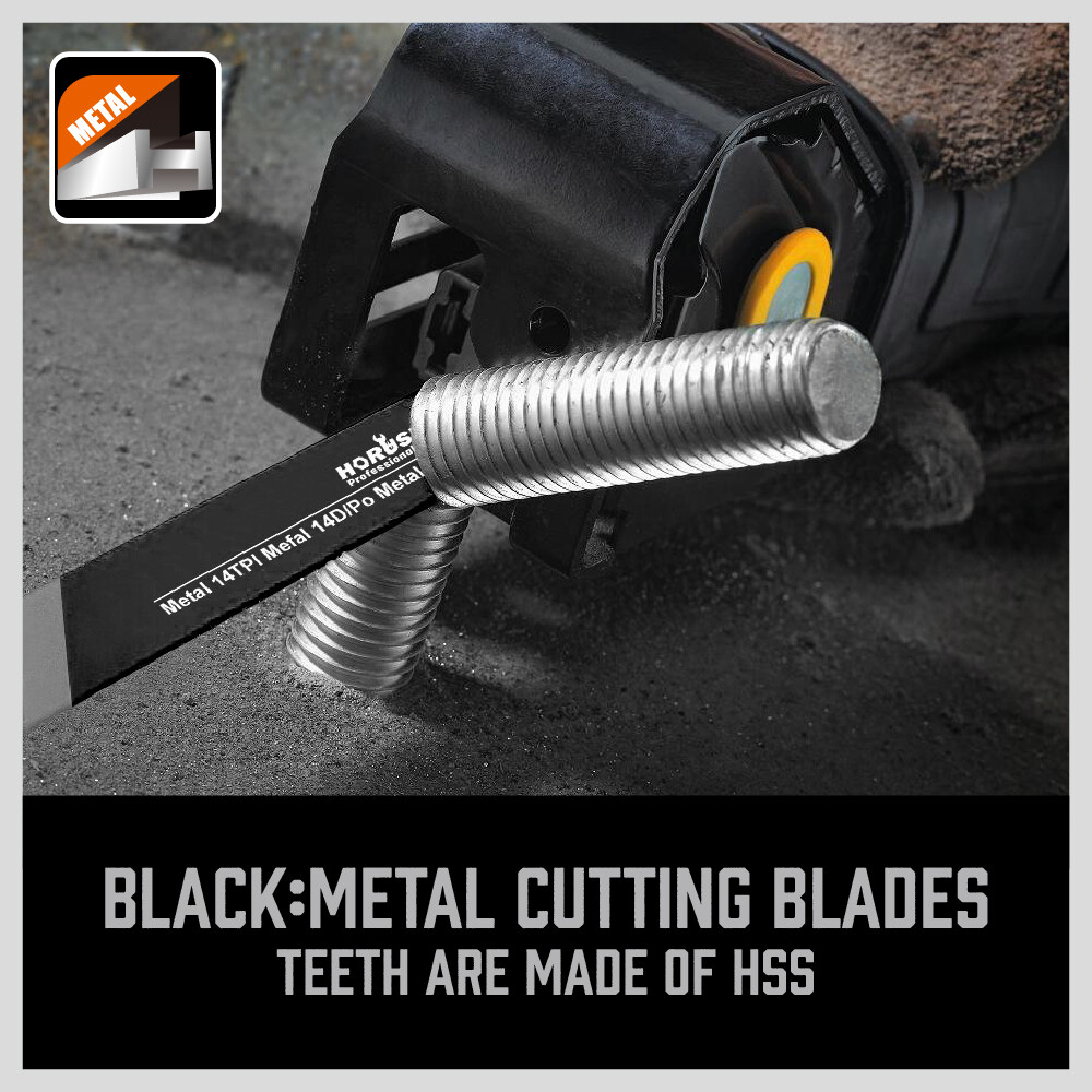 34PCS Metal/Woodcutting Reciprocating Saw Blade Set Pruning With Organizer Pouch