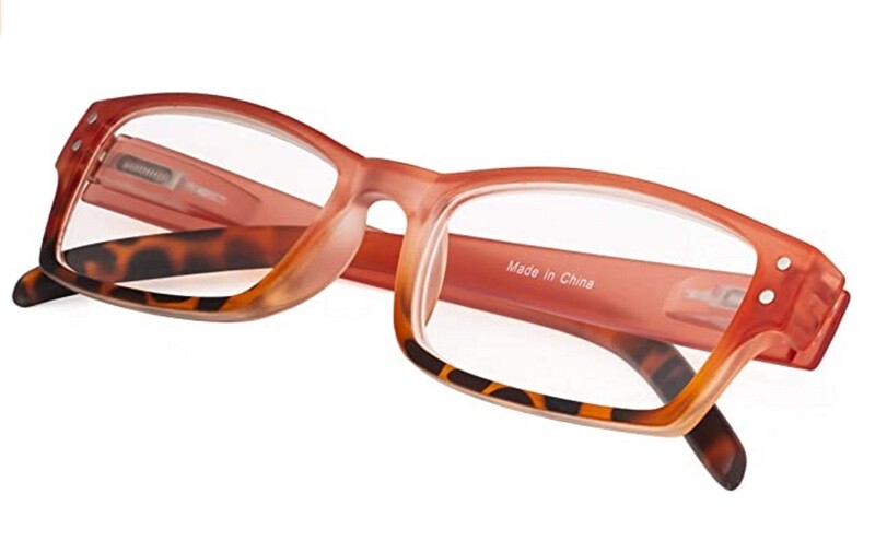 EyeKepper Rectangle Orange Tortoiseshell Reading Glasses