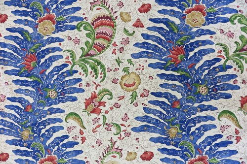 BRUNSCHWIG & FILS CURTAIN FABRIC DESIGN Riviere Print 9.7 METRE BLUE 100% COTTON