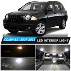 8x White Car Interior LED Light Pack Kit Canbus for JEEP COMPASS 2007-2016 +Tool