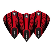 5 New Sets Winmau Prism Alpha Kite Dart Flights - Red Black Stars