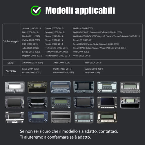 Per VW Touran GOLF 5 6 Caddy Android 14 Autoradio Carplay GPS Nav WiFi Bluetooth - Foto 5 di 15
