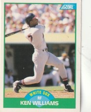 FREE SHIPPING-MINT-1989 Score Kenny Williams #67 WHITE SOX