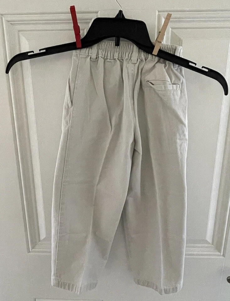 Uniforme Escolar Sonoma Niños Niños Talla 5 R Caqui Claro Plisado Vestido Pantalones Usado Foto 2 de 4