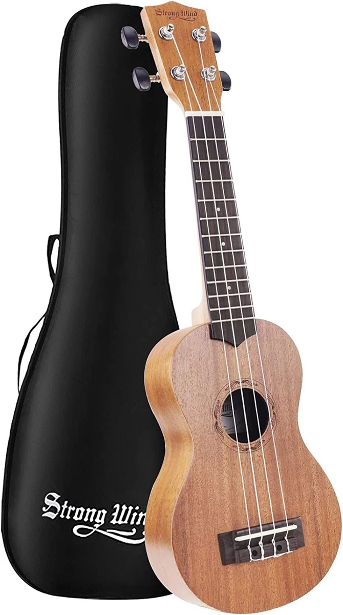 Strong Wind Soprano Ukulele for Beginners,Mahogany 21 Inch Hawaiian Adult  Ukelel