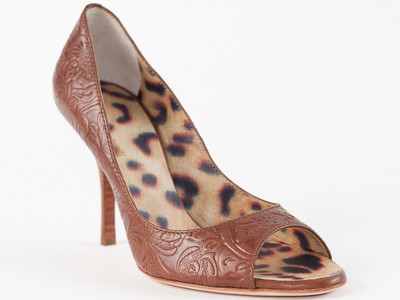 New Roberto Cavalli  Brown Leather Shoes Size 37 US 7