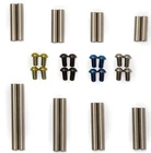 Titanium MTB Rear Shock Mount Axle Ø8mm Grade5 +M6 Screws - 15 Lengths Available
