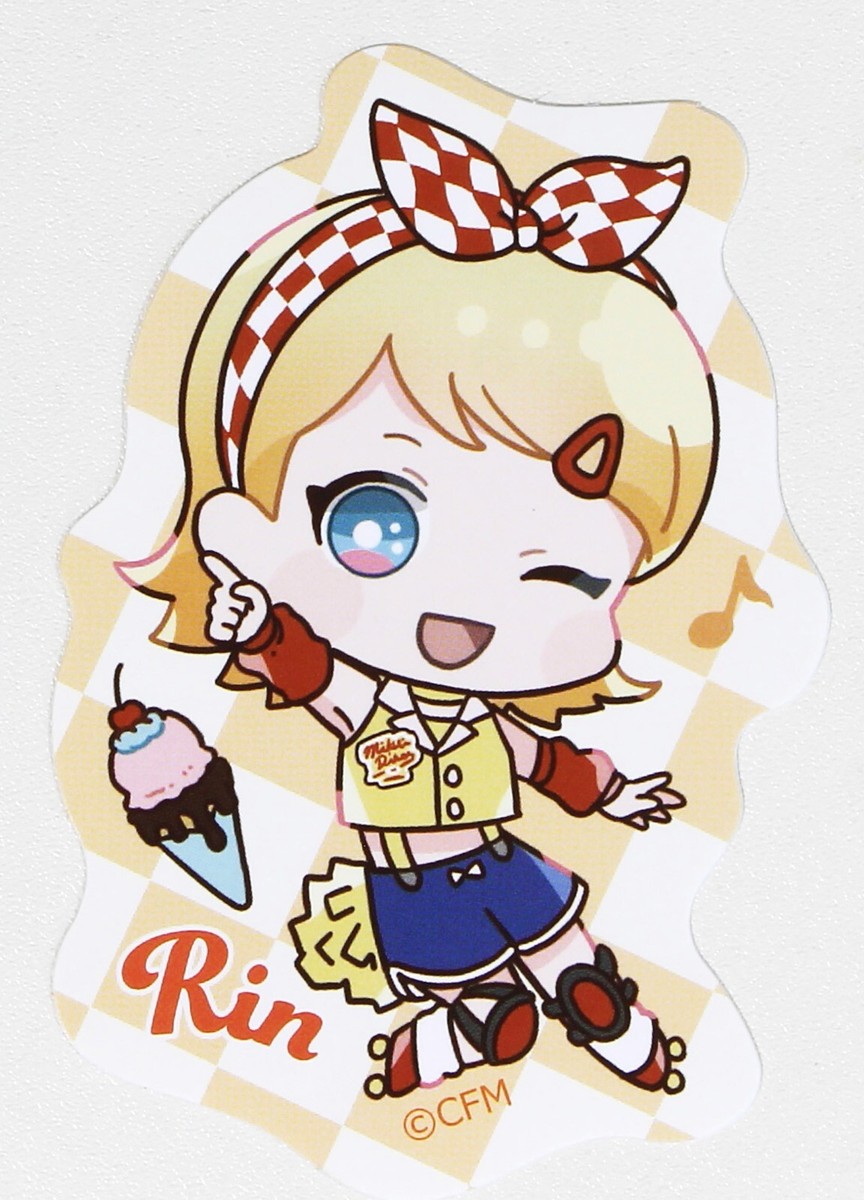 Hatsune Miku Diner Series Seal Sticker Kagamine Rin Deformed